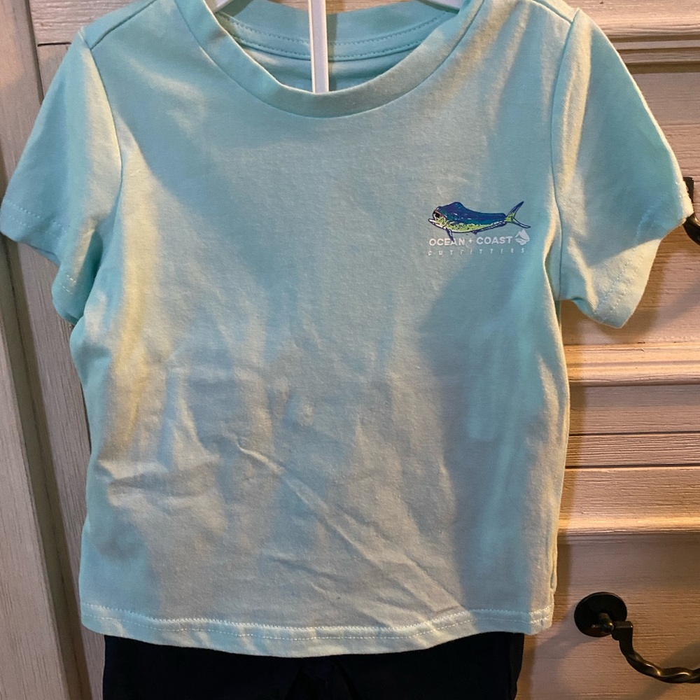 Boys Ocean Coast Graphic Tshirt and Shorts